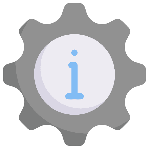 Information settings management support icon