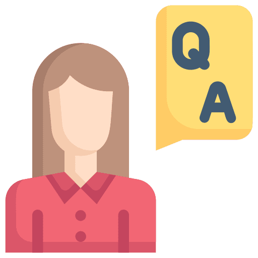 Faq customer female professions and jobs icon