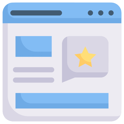 Feedback commerce and shopping feedback star icon
