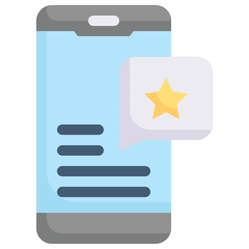 Feedback rating marketing communications icon