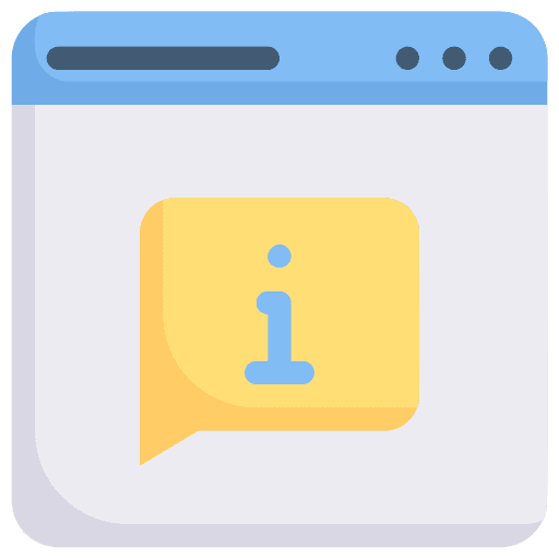 Information web info browser icon
