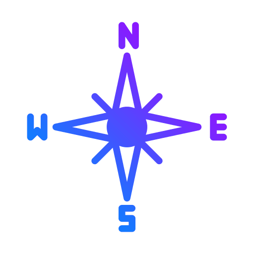 Compass navigation orientation travel icon