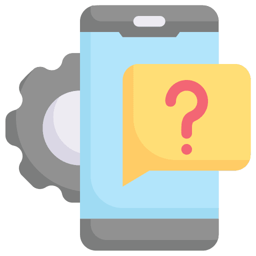 Setting smartphone question setting icon