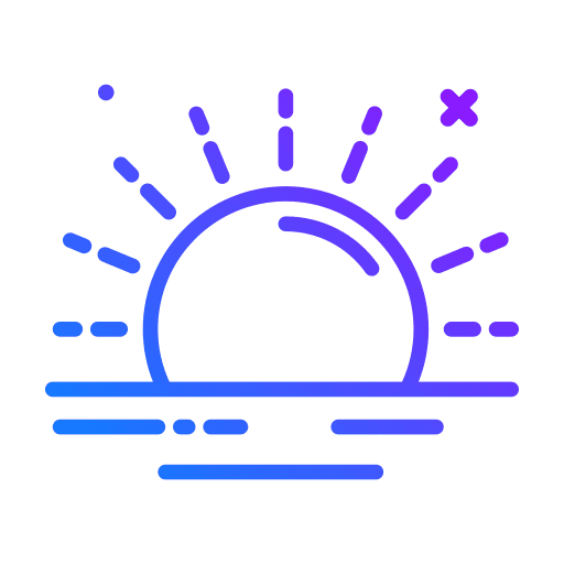 Sunrise sunset sea nature icon Sunrise sunset sea nature icon