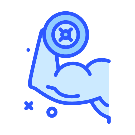 Arm muscle weightlifting training icon