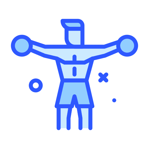 Exercise strong man weightlifting icon