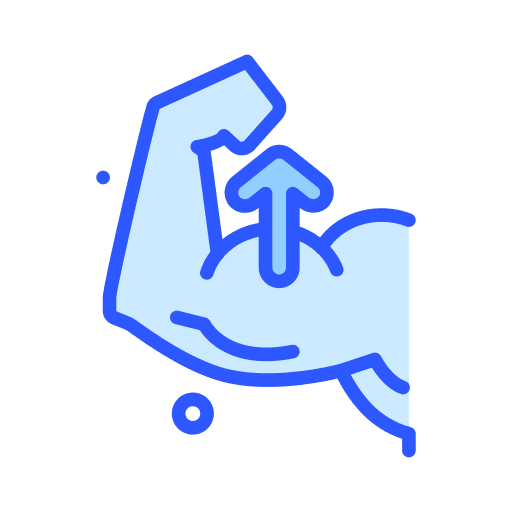 Grow strong sports and competition biceps icon