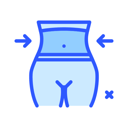 Waist weight loss sports and competition gym icon