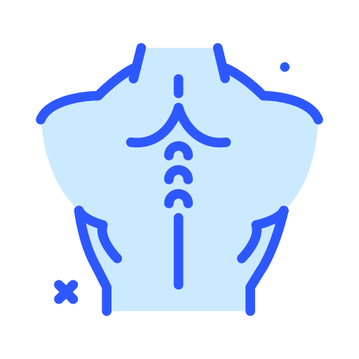 Back workout training strong icon