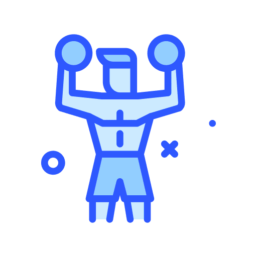 Exercise people strong sports and competition icon