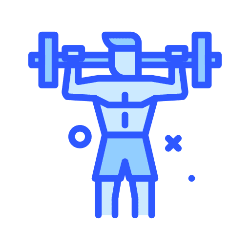 Exercise weightlifting sports and competition muscle icon