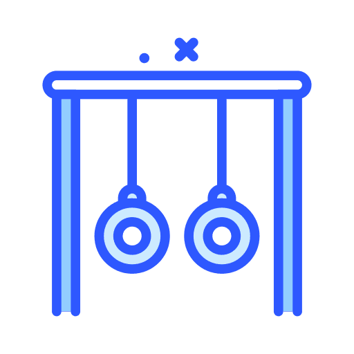 Rings gym equipment sports and competition machine icon