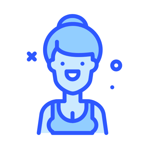 Woman sport gym training icon