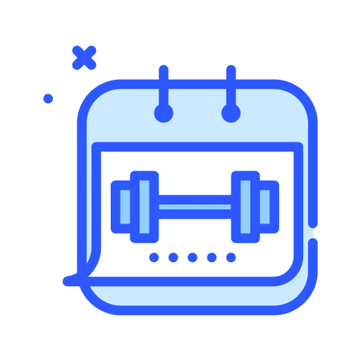 Calendar workout healthy diet icon