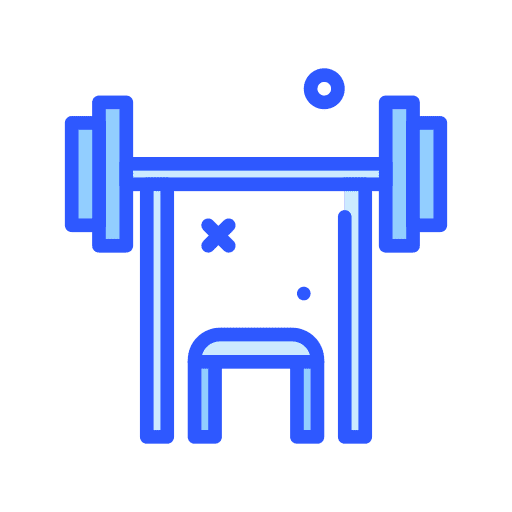 Gym equipment bench gym sports and competition icon
