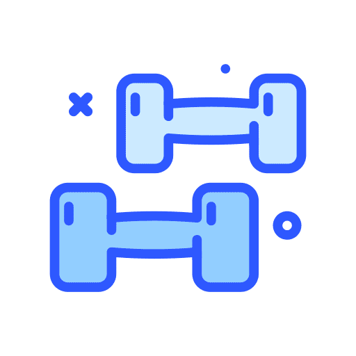 Weights gym sports and competition exercise icon