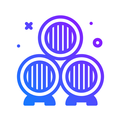Barrels wine barrel food and restaurant wine storage icon