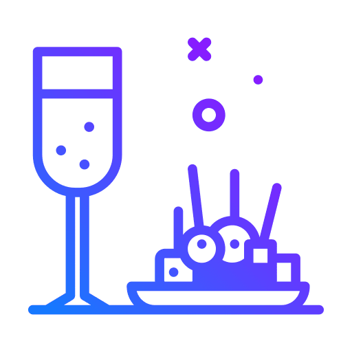 Brunch meal food and restaurant wine glass icon Brunch meal food and restaurant wine glass icon