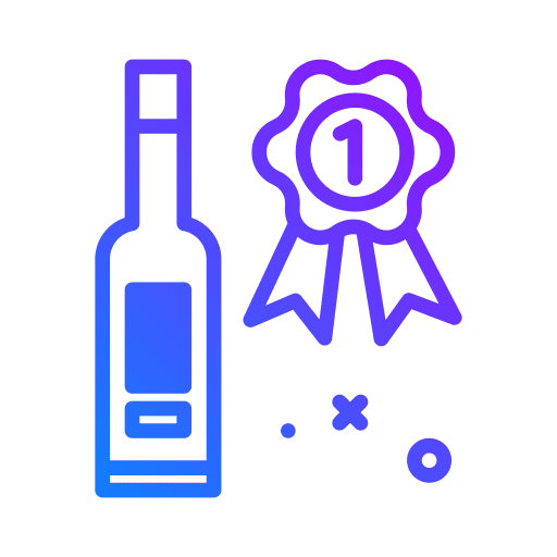 Wine rate first place prize icon Wine rate first place prize icon