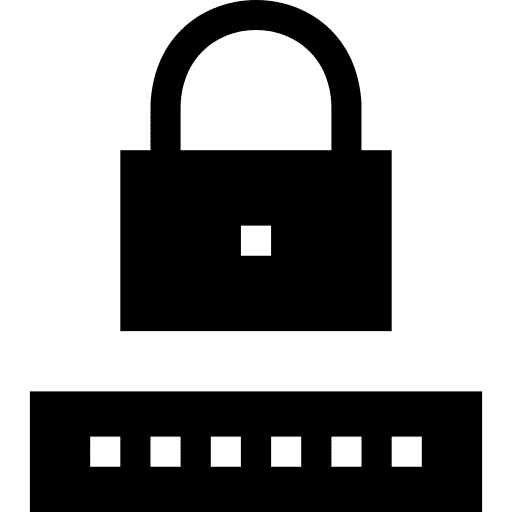 Password padlock multimedia passkey icon