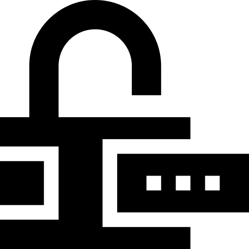 Unlock password pass padlock icon