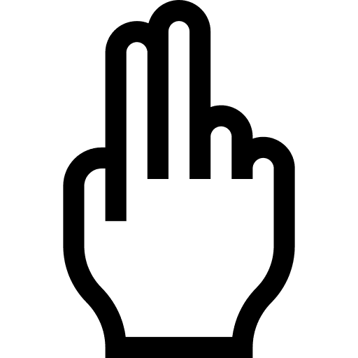 Flick flick signal hand icon