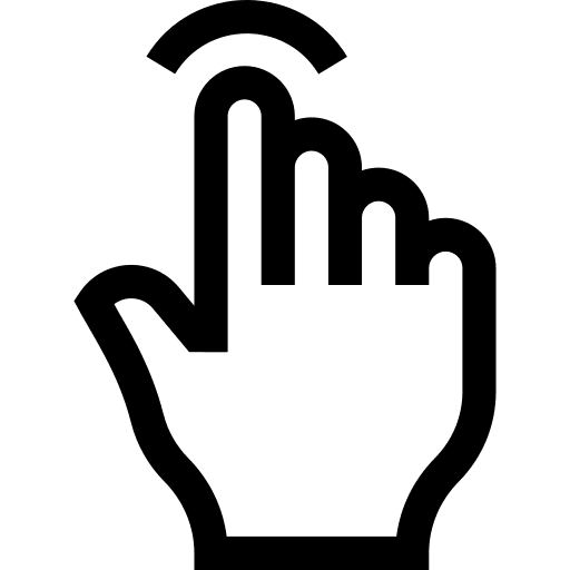 Tap tap touch screen click here icon