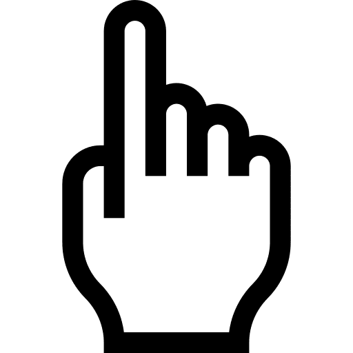 One tap hands and gestures left click icon One tap hands and gestures left click icon