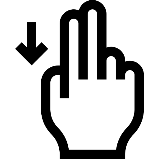 Down flick screen down icon Down flick screen down icon