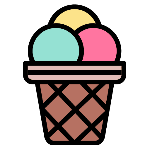 Ice cream dessert cone milk icon