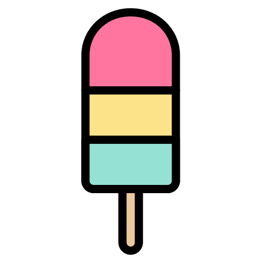 Ice pop milk rainbow summer icon Ice pop milk rainbow summer icon