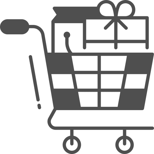 Shopping cart commerce and shopping store trolley icon