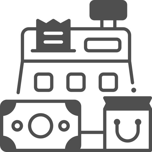 Cash register receipt cash machine machine icon Cash register receipt cash machine machine icon