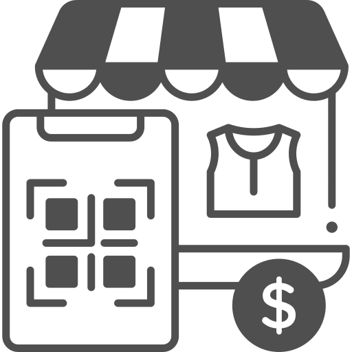 Qr code scan online shopping qr code scan commerce and shopping icon Qr code scan online shopping qr code scan commerce and shopping icon