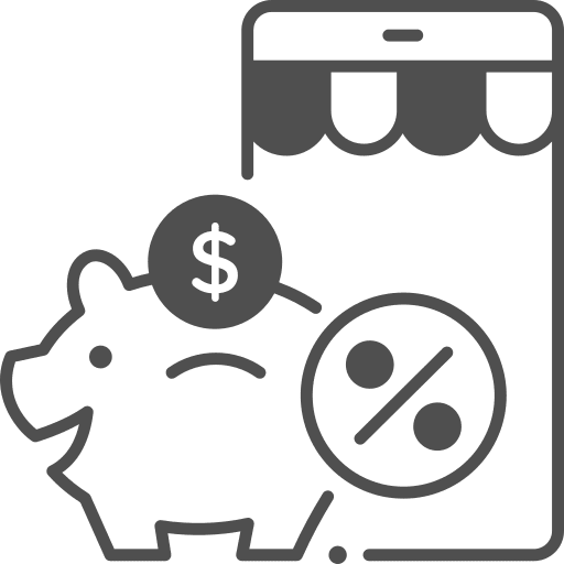 Save money discount piggy bank commerce and shopping icon Save money discount piggy bank commerce and shopping icon