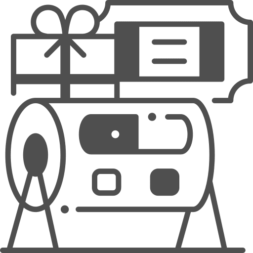 Lucky draw present gift voucher icon Lucky draw present gift voucher icon