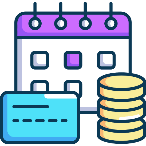 Payment day time and date pay day date icon