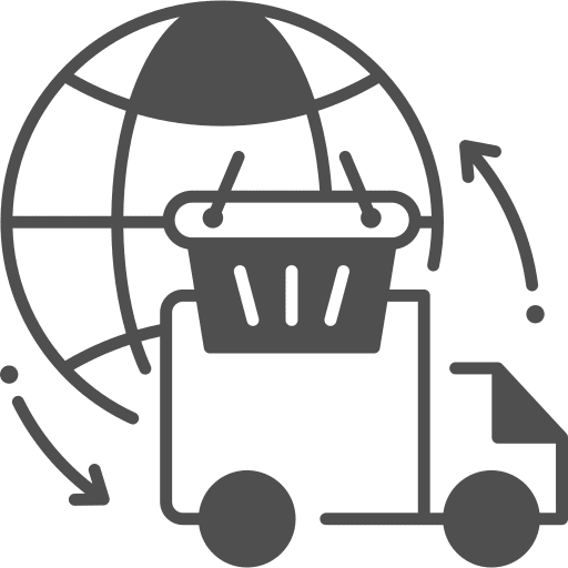 Worldwide shipping online shopping shipping and delivery shopping cart icon Worldwide shipping online shopping shipping and delivery shopping cart icon