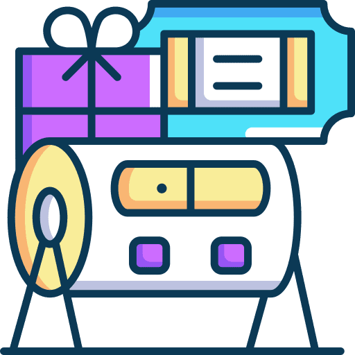 Lucky draw lottery present lucky draw icon