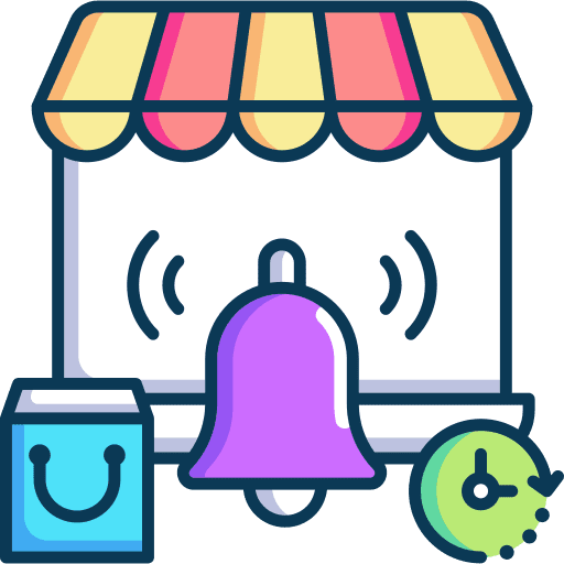 Notification bell commerce and shopping sale shopping icon Notification bell commerce and shopping sale shopping icon