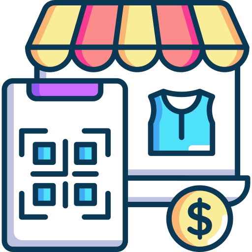 Qr code scan ecommerce secure payment barcode icon