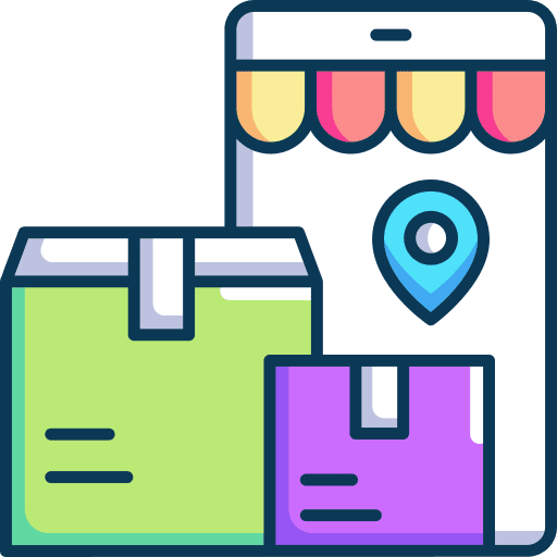 Delivery ecommerce online shopping location icon Delivery ecommerce online shopping location icon