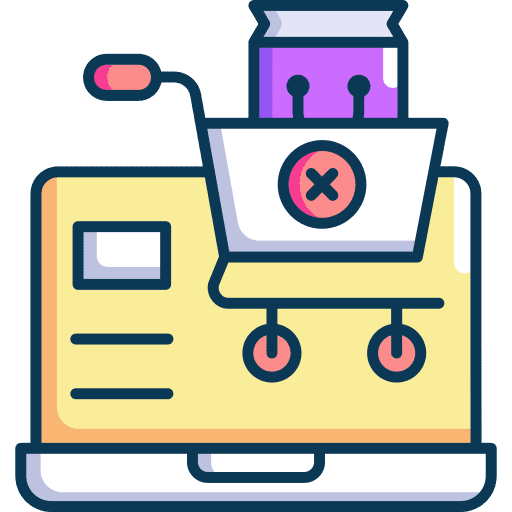 Cancel cancellation online shop shopping basket icon Cancel cancellation online shop shopping basket icon