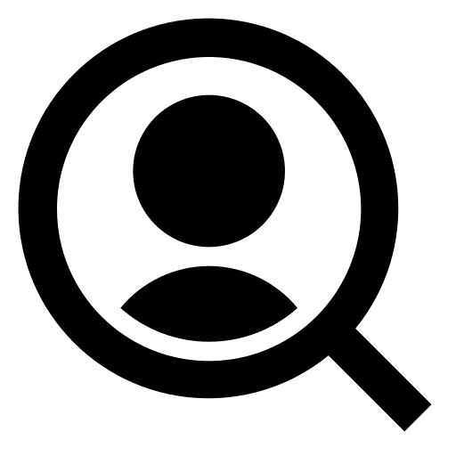 Search magnifying glass contact ui icon