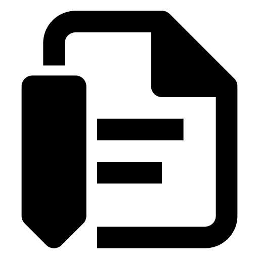 Edit file files and folders paper contract icon