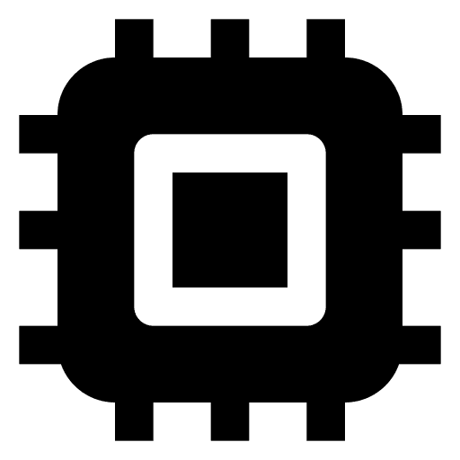 Chip processor electronics cpu icon Chip processor electronics cpu icon