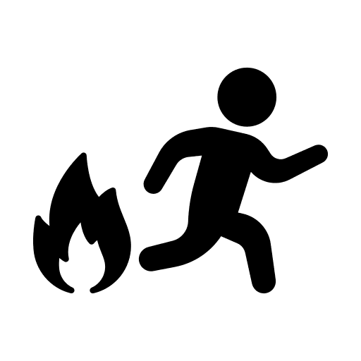 Security flame security element icon