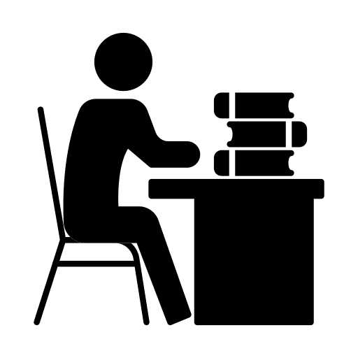 Study pictogram people study icon