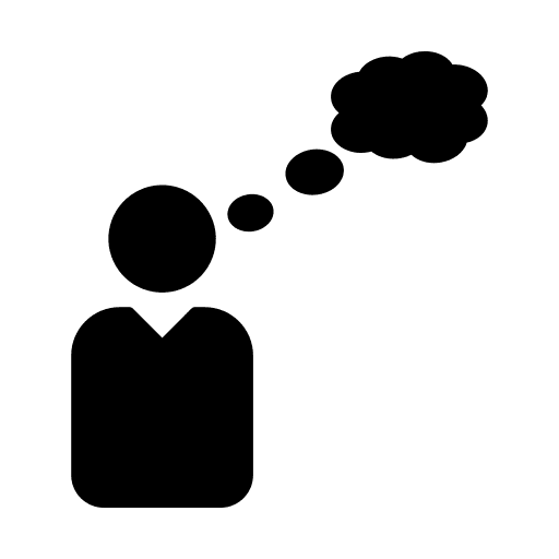 Thinking people man avatar icon