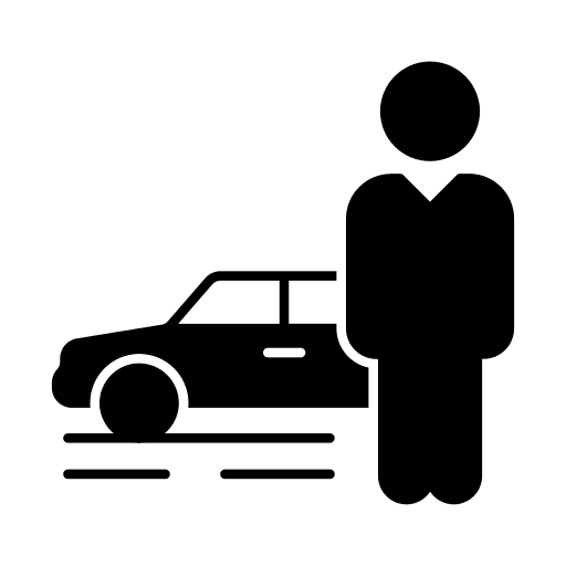 Travel pictogram car drive icon